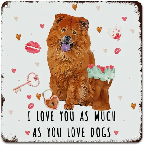 Vista 12 de Wall Decor Metal Sign Love Mails French Bulldog Sign I Love You As Much As You Love Dog Retro Street Hanging Sign Saint Valentine's Day Metal Plaque
