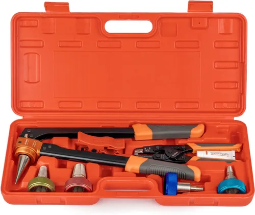 Vista 13 de iCrimp Kit de herramientas de expansión manual con cabezales de expansión de rotación automática, herramienta expansora de mango extensible
