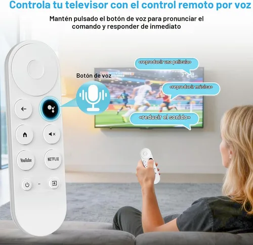 Vista 9 de Reemplazo de voz para Google Chromecast Remote, G9N9N para Chromecast con Google TV Remote 4K/HD, para Google TV Streamer