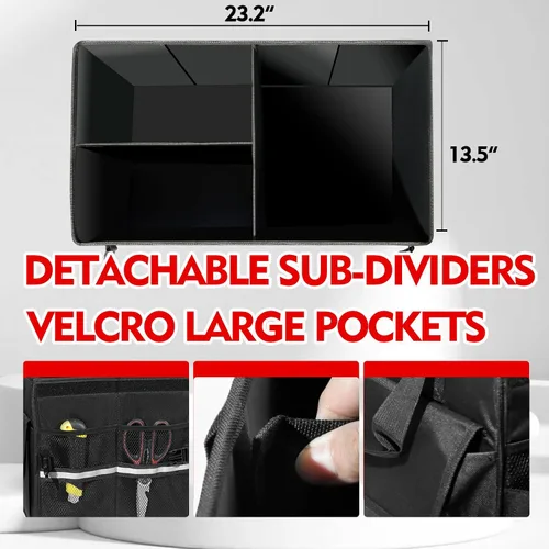 Vista 6 de Organizador de automóvil, organizador de maletero para SUV, accesorios de automóvil impermeables para mujeres y hombres, organizador de maletero