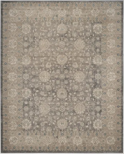 Vista 34 de Safavieh Sofia Collection SOF330B, tapete clásico color gris claro y beige, Polipropileno