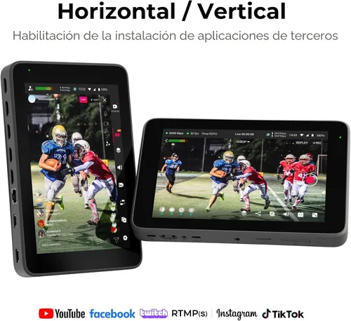 Vista 3 de YoloLiv YoloBox Ultra, El Equipo de Transmisión en Vivo NDI Horizontal/Vertical Definitivo, Conmutador Monitor Codificador Grabador, para Facebook