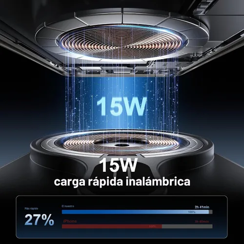 Vista 2 de HURMAI Cargador de coche MagSafe Qi2 de 15 W, para tablero y ventilación de coche, soporte de teléfono inalámbrico para iPhone