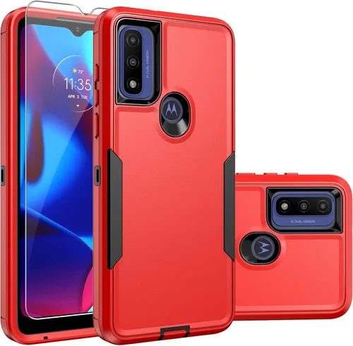 Vista 10 de Funda para teléfono Moto G Pure, Moto G Play 2023 con protector de pantalla HD, diseño de arena movediza con purpurina líquida flotante en degradado