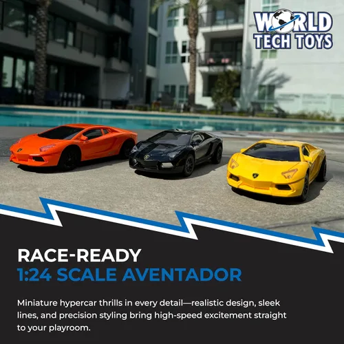 Vista 7 de World Tech Toys Vehículo Lamborghini Aventador RC (escala 1:24)