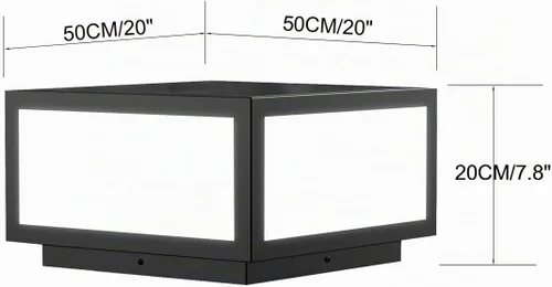 Vista 8 de Luz de poste moderna para exteriores, luz LED de cubierta de valla de alto voltaje, lámpara de columna con cable para superficie plana, patio