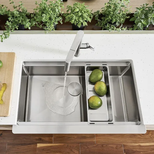 Vista 9 de BLANCO Quatrus R15 Ergon Delantal Super Single Farmhouse Fregadero de cocina