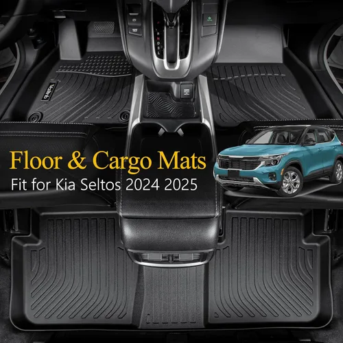Vista 111 de Tapetes de piso para todo clima y forro de carga con respaldo para Chevrolet Suburban de 7 asientos 2021-2025 / GMC Yukon XL de 7 asientos