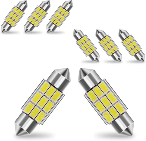 Vista 7 de 36mm Bombillas LED 6000K Blanco Puro Brillante para Luces Interiores de Coche, Libres de Errores, 9-SMD 5630 Chipsets, DE3021, Bombilla para Luz