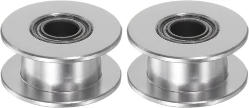 Vista 7 de HARFINGTON 2 piezas 2GT Polea tensora de 0.118 in de diámetro de 0.512 in de diámetro. Correa dentada de aluminio sin dientes para cinturón de 0.236