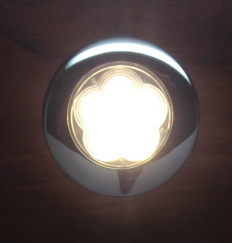 Vista 6 de MARINE BOAT 6 LED CÁLIDO TECHO CORTESÍA LUZ DE ACERO INOXIDABLE RIM FLUSH