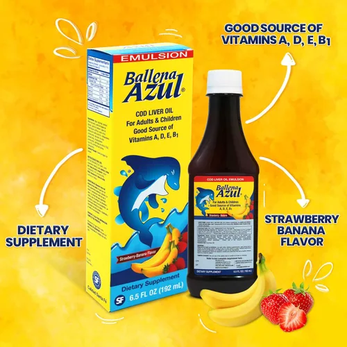 Vista 4 de Ballena Azul Aceite de Hígado de Hígado de Bacalao para Adultos y Niños, Aceite de Hígado de Bacalao para Adultos y Niños, Fuente de Vitaminas A, D