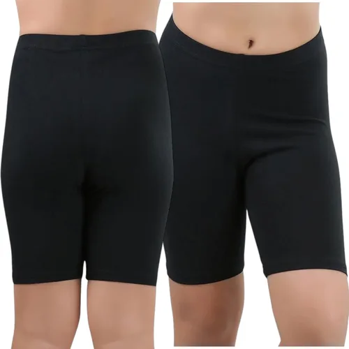 Vista 4 de ToBeInStyle Pantalones cortos activos cómodos de mezcla de algodón para niñas