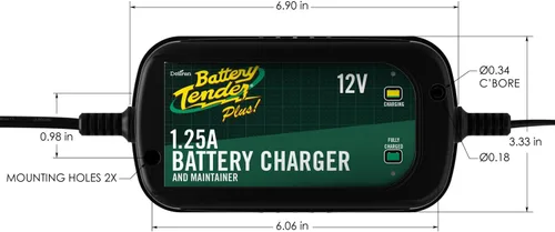 Vista 6 de Battery Tender Plus 12V - 1.25 AMP Cargador y Mantenedor de Batería - 022-0185G-DL-WH