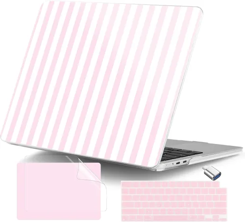Vista 17 de Funda para MacBook Air de 15 pulgadas M5 M4 M3 M2 Chip 2026 2025 2024 2023 (modelo A3448 A3241 A3114 A2941), carcasa rígida con cubierta de teclado