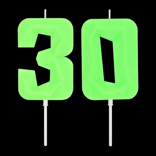 Vista 74 de DERVENTA Vela Grande de Cumpleaños Número 3D Verde Luminoso de 3.7 Pulgadas Celebración de Fiesta Aniversario Decoración Adorno para Pastel 1 Pieza