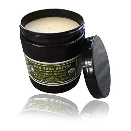 Vista 8 de Manteca de karité no refinada orgánica para piel con eczema o acné crema facial hidratante no comedogénica apta para bebés, para el pelo producto