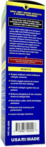 Vista 3 de DURA LUBE - Paquete de 2 limpiadores de tratamiento catalítico y de escape severo, aditivo de combustible, 16 fl oz, paquete combo de 2
