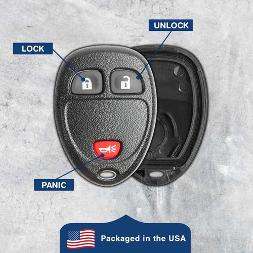 Vista 6 de keylessoption sólo el caso Keyless Entry Remote Key Fob Shell, Negro