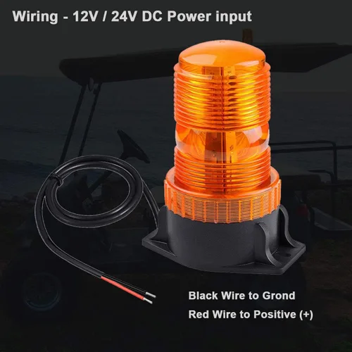 Vista 3 de WOWTOU - Luces estroboscópicas LED ámbar magnéticas para carretillas elevadoras, carritos de golf, UTV, coches, camiones, tractores, 12V 24V, baliza