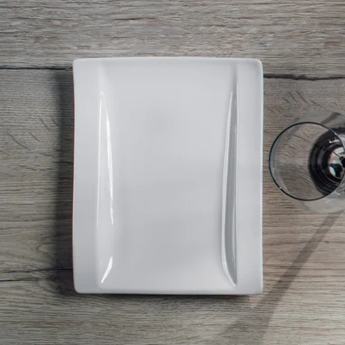 Vista 2 de Villeroy & Boch New Wave B&B - Plato para aperitivo, 7 x 6 pulgadas, porcelana premium, color blanco
