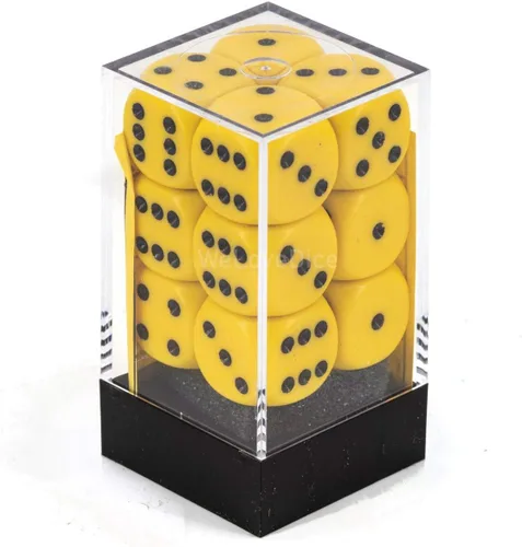 Vista 3 de DND - Juego de dados Chessex D&D de 0.630 in, juego de dados poliédricos de plástico opaco amarillo y negro, para dados de mazmorras y dragones