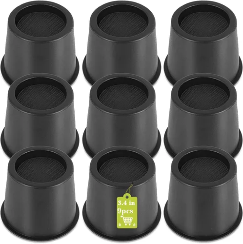 Vista 14 de Paquete de 12 elevadores de muebles de 1 pulgada, elevadores de cama ajustables resistentes para mesa, escritorio, sofá, silla, gabinete, marco
