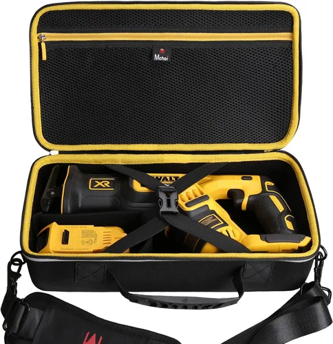 Vista 2 de Mchoi Funda de transporte a prueba de golpes compatible con la sierra recíproca DEWALT 20V MAX XR DCS354B / DCS367B, solo funda