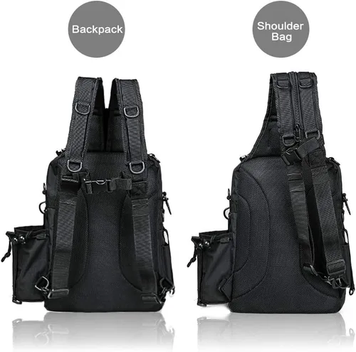 Vista 4 de Blisswill - Bolsa de almacenamiento para equipo de pesca al aire libre - Mochila de pesca grande resistente al agua
