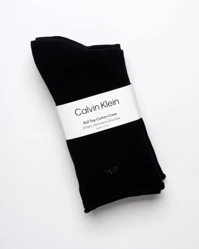 Vista 2 de Calvin Klein Calcetines para mujer - Calcetines de cuello redondo (paquete de 3)