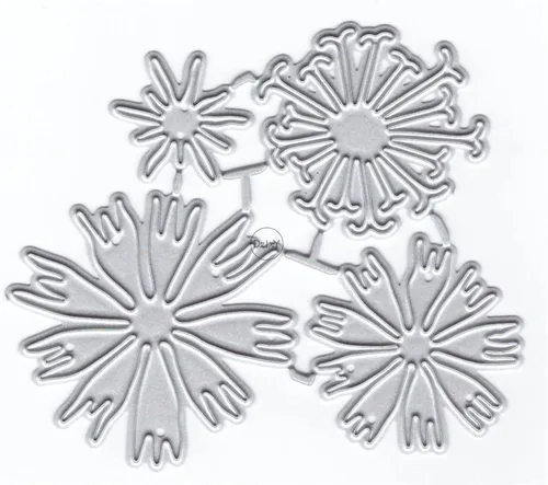 Vista 10 de DzIxY Troqueles de corte de metal de hoja de pétalos para hacer tarjetas, kit de papel de gofrado, troquelados, plantillas de máquina de álbumes