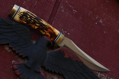 Vista 2 de Uncle Henry 153UH Next Gen Golden Spike Knife with 5in High Carbon S.S. Fixed Blade