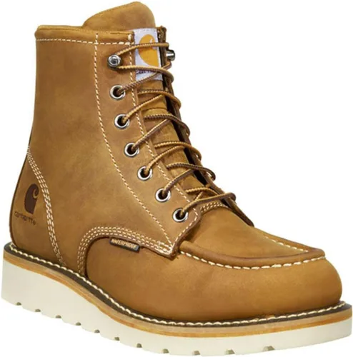 Vista 7 de Carhartt Botines de cuña de 6 pulgadas impermeables con punta suave para mujer, Negro