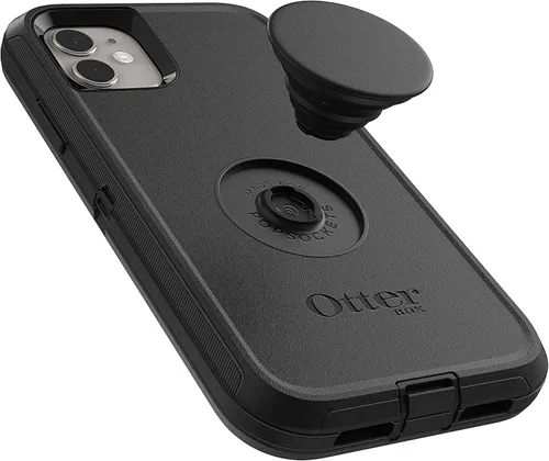Vista 5 de OtterBox + Pop Defender Series - Funda para iPhone 11 y iPhone XR, diseño no minorista, color negro