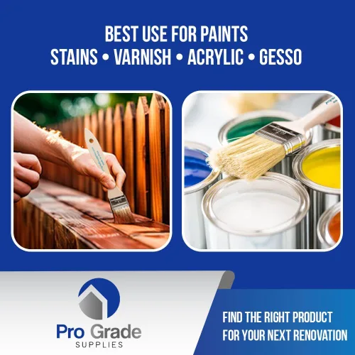 Vista 4 de Pro Grade Brochas de viruta de 2 pulgadas, pinceles de pintura desechables, para pintura, paquete de 24 Cerda natural, mango de madera Paquete