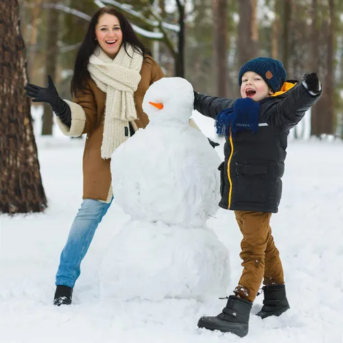 Vista 6 de NORTIV 8 Botas de nieve para niños y niñas, impermeables, para clima frío, botas clásicas para senderismo al aire libre (niños pequeñosniños grandes)