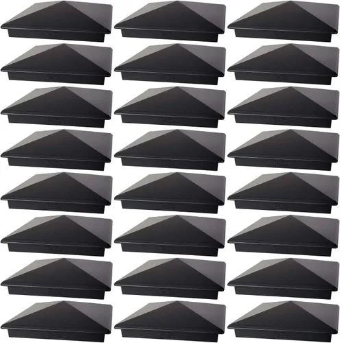 Vista 27 de Tapa de aluminio en forma piramidal para postes de madera, color negro (4 unidades)