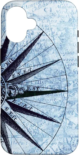 Vista 32 de Nautical Map Phone Case Vintage Ocean Maps Boat Captain Gift Case for iPhone 17