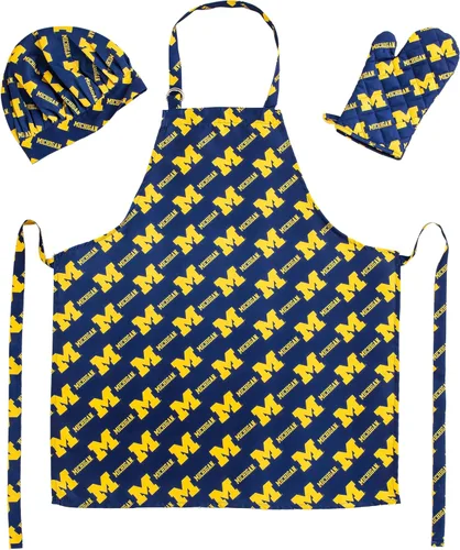 Vista 9 de Northwest NCAA unisex-adult 3-piece Apron, Oven Mitt and Chef Hat Set