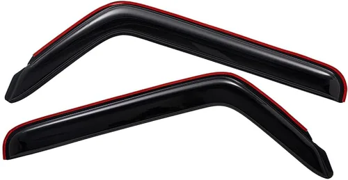 Vista 3 de Lightronic WV192467 Deflectores y viseras laterales de canal para ventana, protector de lluvia, humo oscuro, juego de 2 piezas, se adapta a Jeep