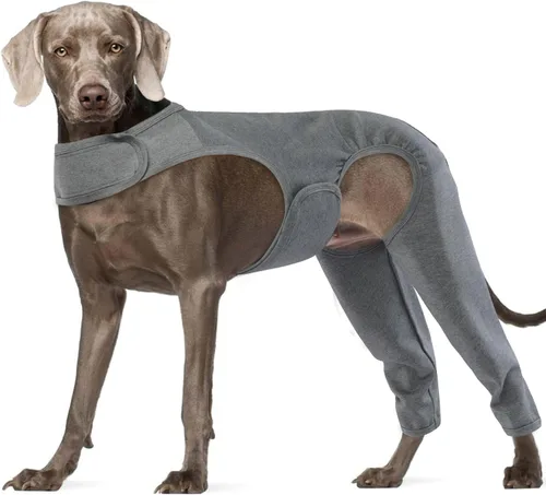 Vista 20 de ROZKITCH Manga para Perro para Patas Traseras, Manga para Mascotas para Evitar que el Perro Lame Heridas, Protector de Codo, Traje de Recuperación