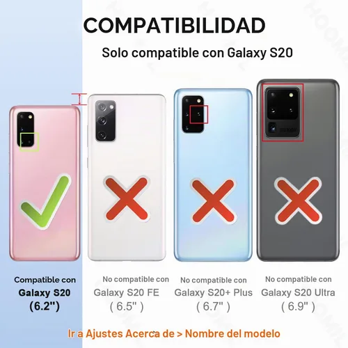 Vista 2 de HOOMIL - Funda para Samsung Galaxy S20, antiamarilleo, transparente