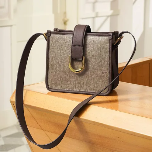 Vista 7 de FOXLOVER Bolsos pequeños de cuero para mujer y mujer, bolso cruzado de hombro, gris