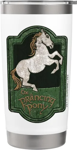 Vista 3 de The Lord of the Rings The Prancing Pony - Vaso aislado de acero inoxidable Blanco