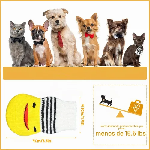 Vista 2 de Saintrygo 24 calcetines antideslizantes para perros
