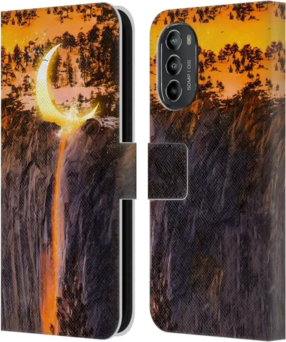 Vista 16 de Head Case Designs Officially Licensed Dave Loblaw Boy Painting Moon Clouds Sci-Fi and Surreal Leather Book Wallet Case Cover Compatible with