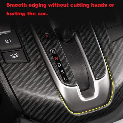 Vista 4 de Cubierta de panel de cambio de marchas estilo fibra de carbono ABS, decoración interior, accesorios para Honda Hybrid CRV 2017 2018 2019 2020 2021