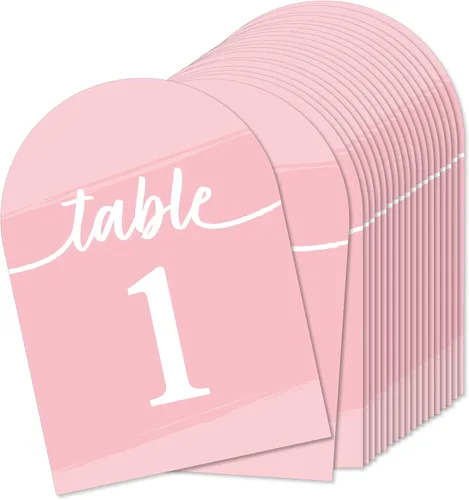 Vista 15 de Big Dot of Happiness Tarjetas de números de mesa boho – Tarjetas de doble cara de 5 x 7 pulgadas, tarjetas de boda, recepción, fiesta, eventos