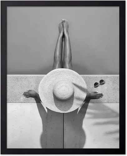 Vista 69 de Póster de arte de moda de Poster Master - Mujer en impresión de auto clásico - Arte en blanco y negro - Arte fotográfico - Arte de autos - Arte