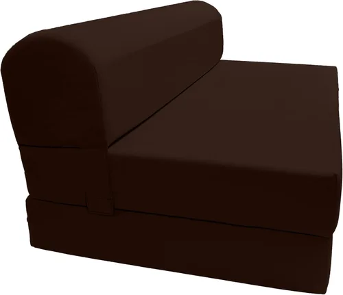 Vista 30 de D&D Futon Furniture. Silla plegable de espuma, sofá de estudio, colchón de espuma plegable para invitados (6 x 24 x 70 pulgadas, negro)